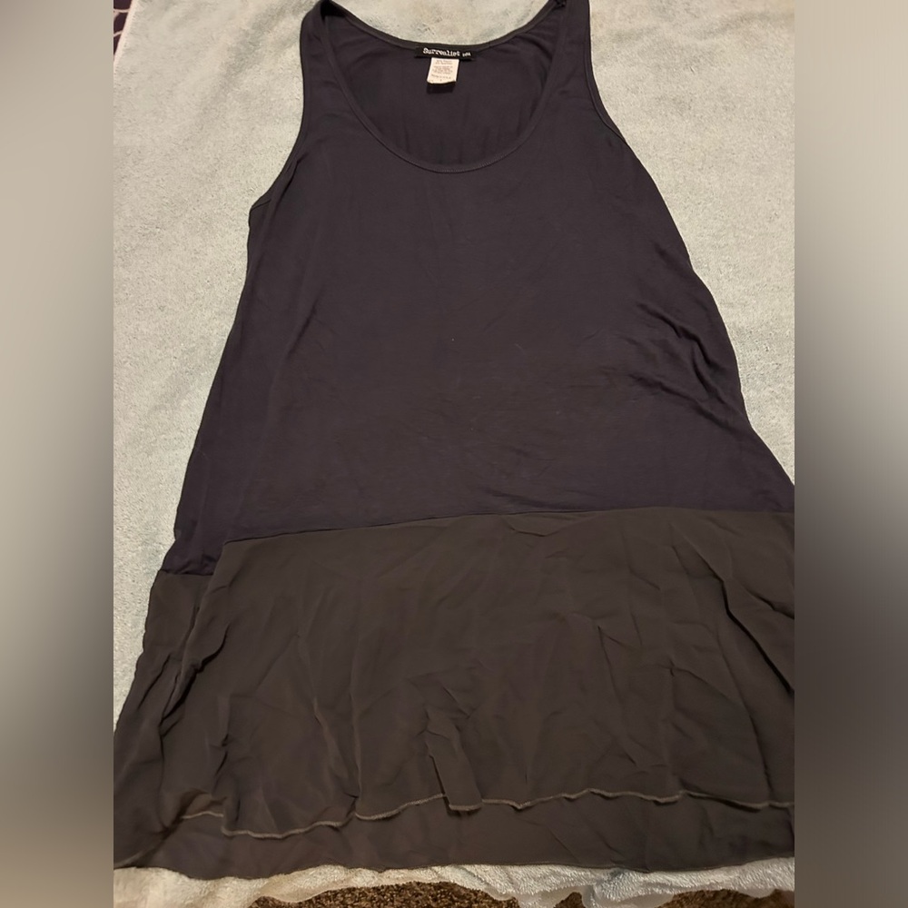 Surrealist top, dark grey, size M